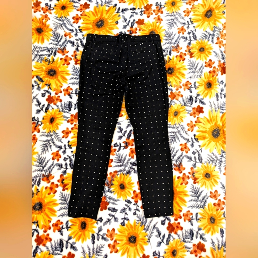 Women's 6 Regular Gap Signature Skinny Ankle Black and White Dress Pants